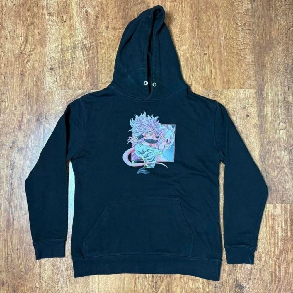 Dragon Ball FighterZ Android 21 Graphic Hoodie Black Mens Medium Lane Seven